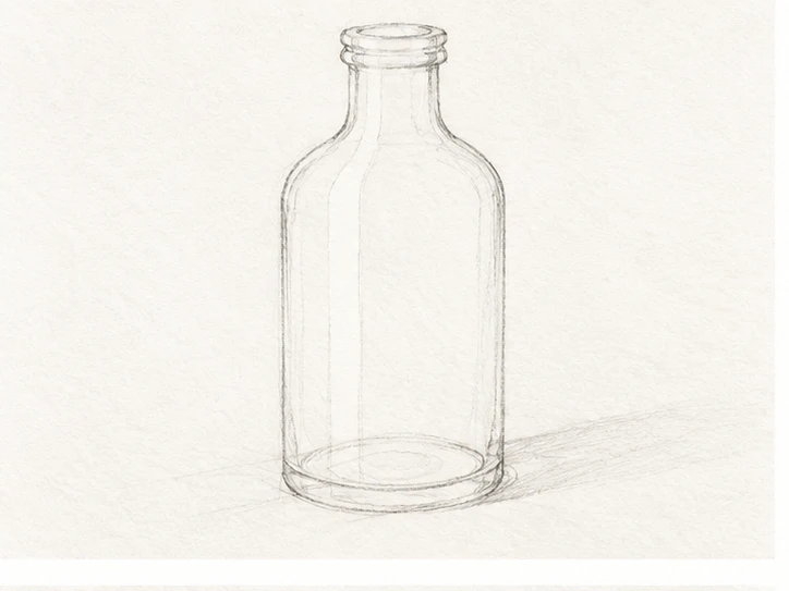 Illustrative stage 1: Plan the bottle and highlight