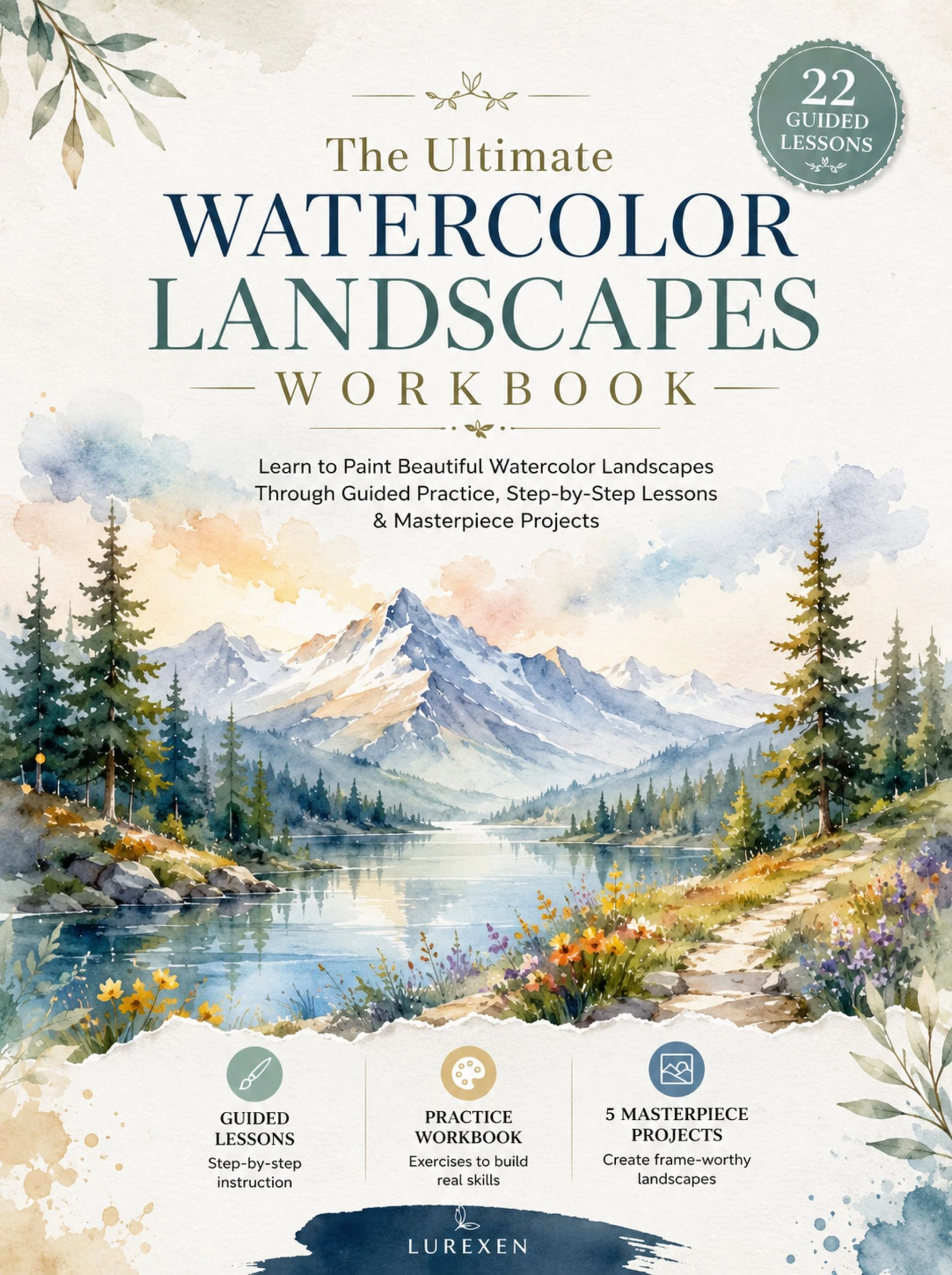Original cover of Watercolor Landscapes Workbook
