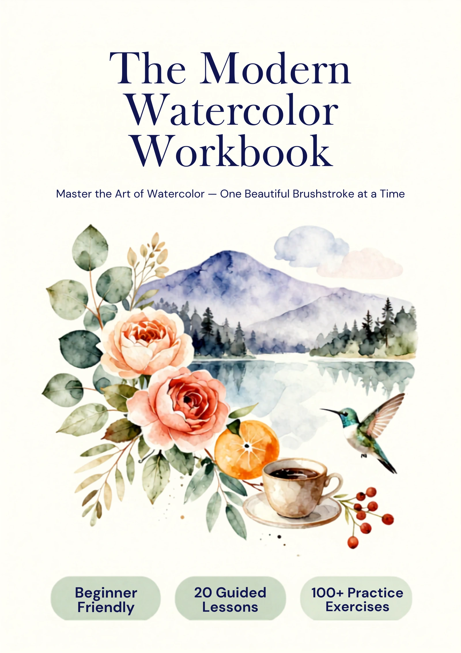 Original cover of The Modern Watercolor Workbook
