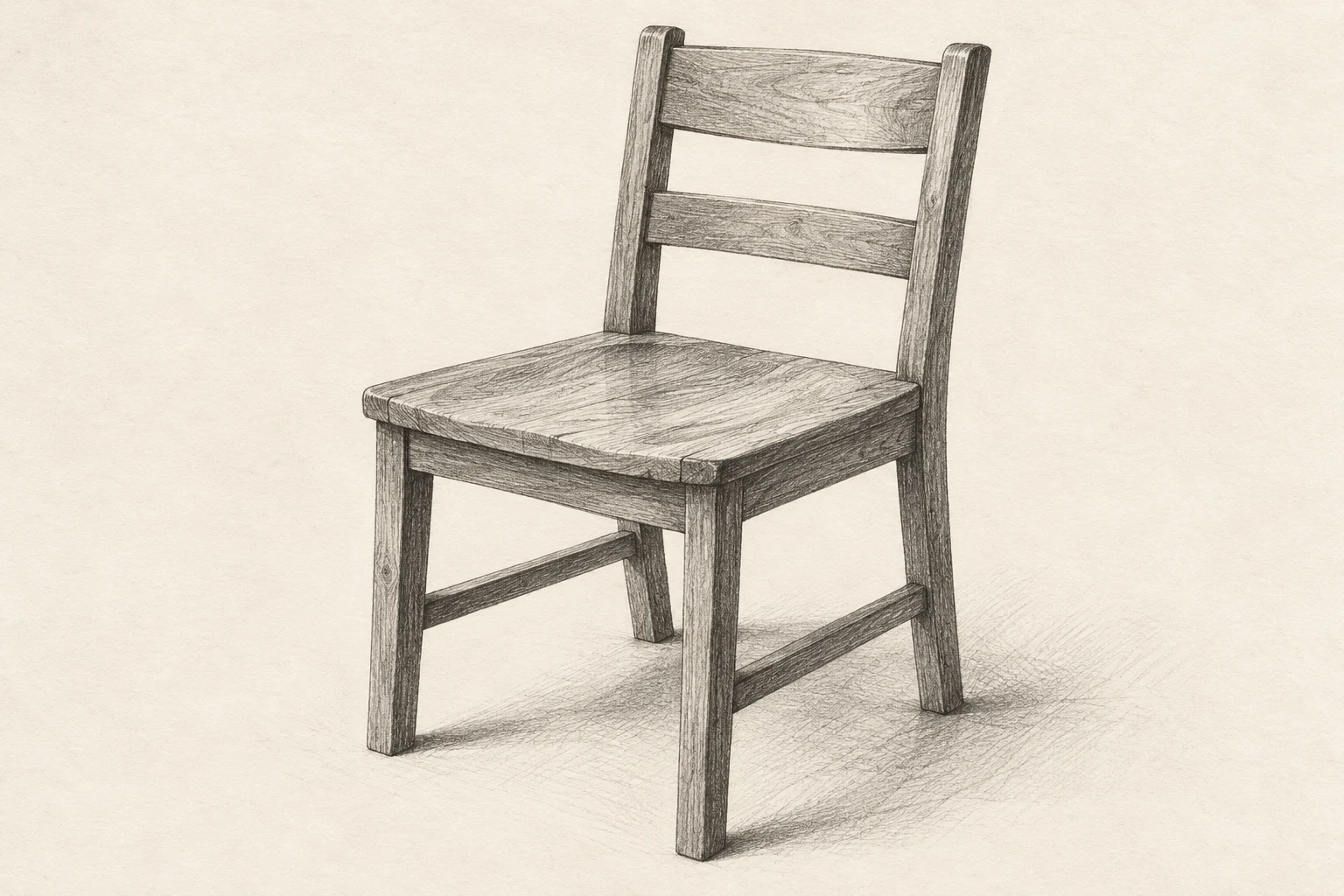 Negative Space Drawing: Make a Chair More Accurate by Drawing the Gaps — original illustrative study