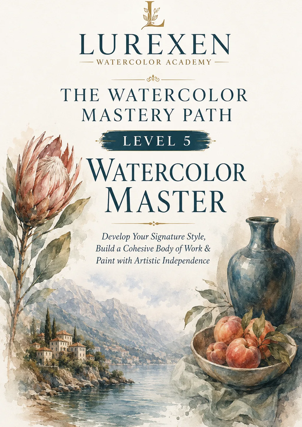 Watercolor Academy Level 5: Master Workbook - Personal Style, Original Compositions and Independent Painting cover