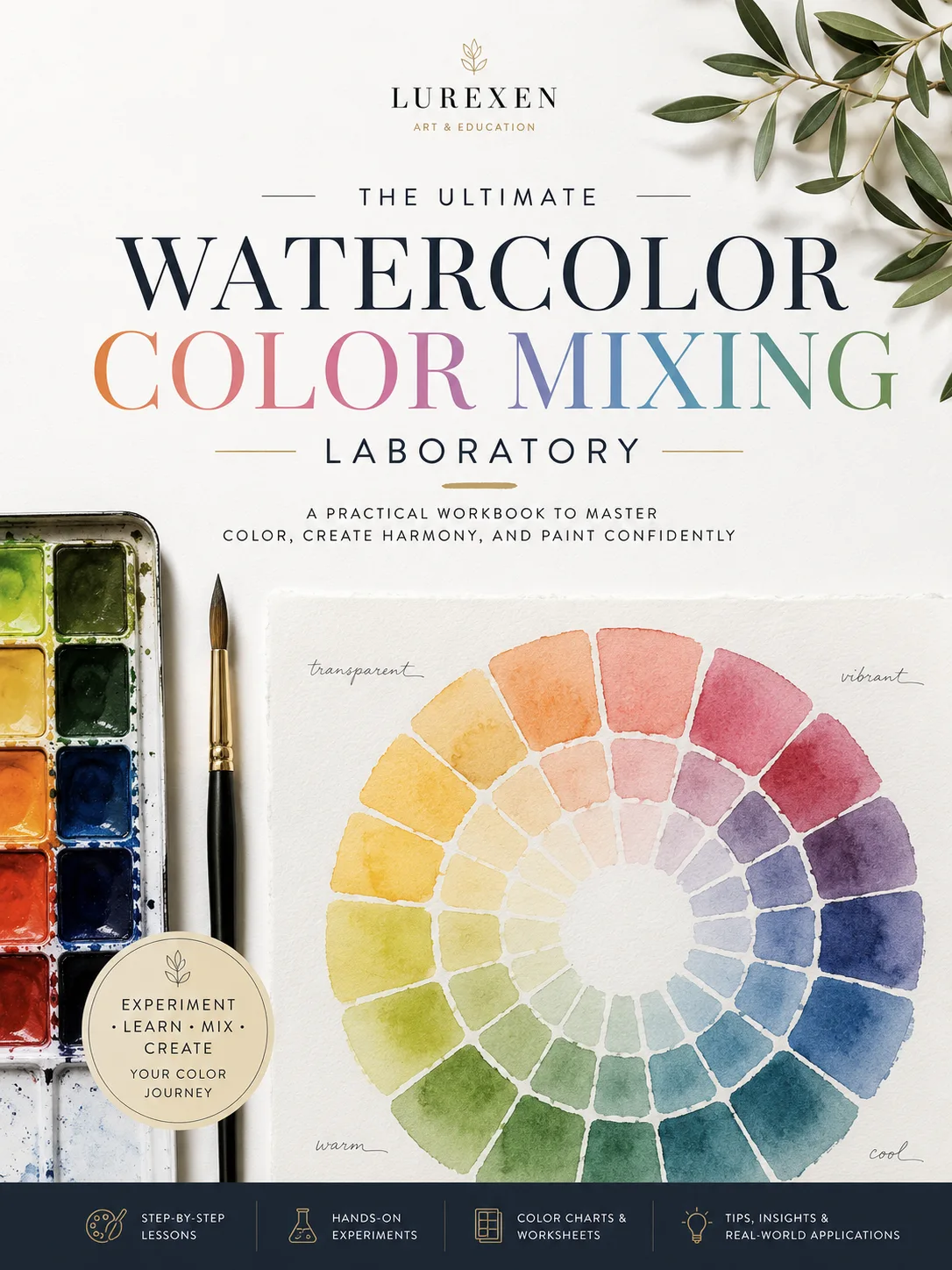 Watercolor Color Mixing Laboratory: Color Theory, Palette Planning and Mixing Practice cover