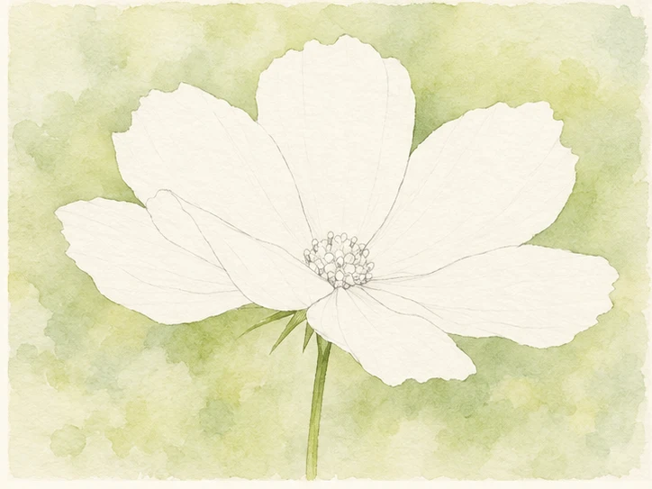 Illustrative stage 2: Reserve white petals